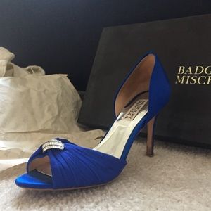 COPY - Badgley Mischka cobalt blue pumps
